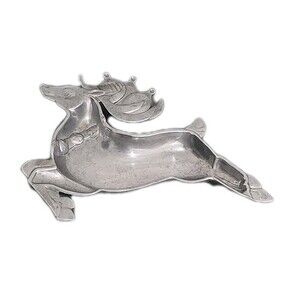 LENOX Aluminum CHRISTMAS REINDEER, Nut, Candy, Trinket Tray/dish